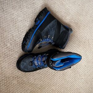 Black and Blue Snow Boots